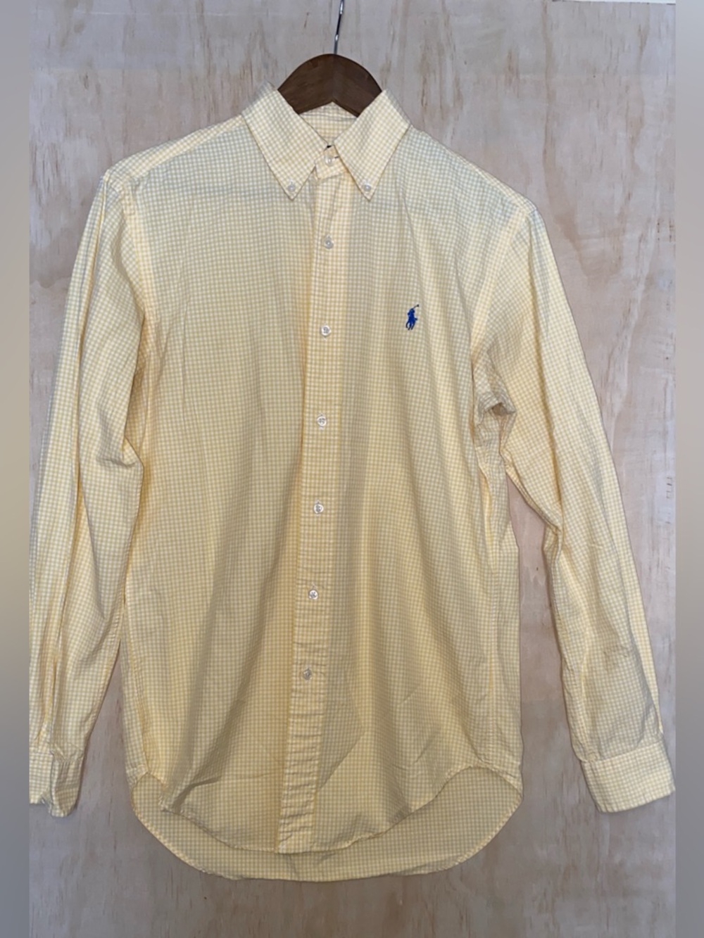 Ralph Lauren Yellow Micro-Check Button-Down Shirt
